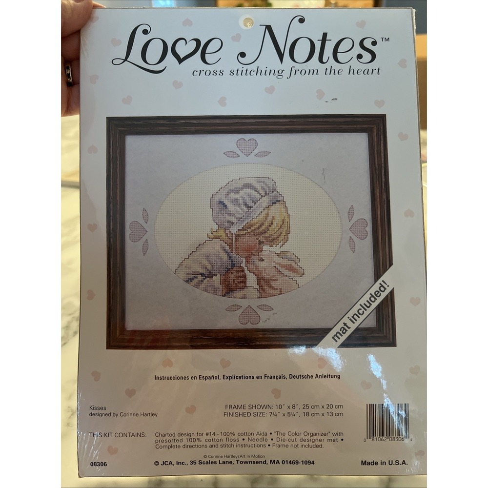 Kisses Bunny Child Picture Easter Rabbit Cross Stitch Kit  Unopened Love Notes